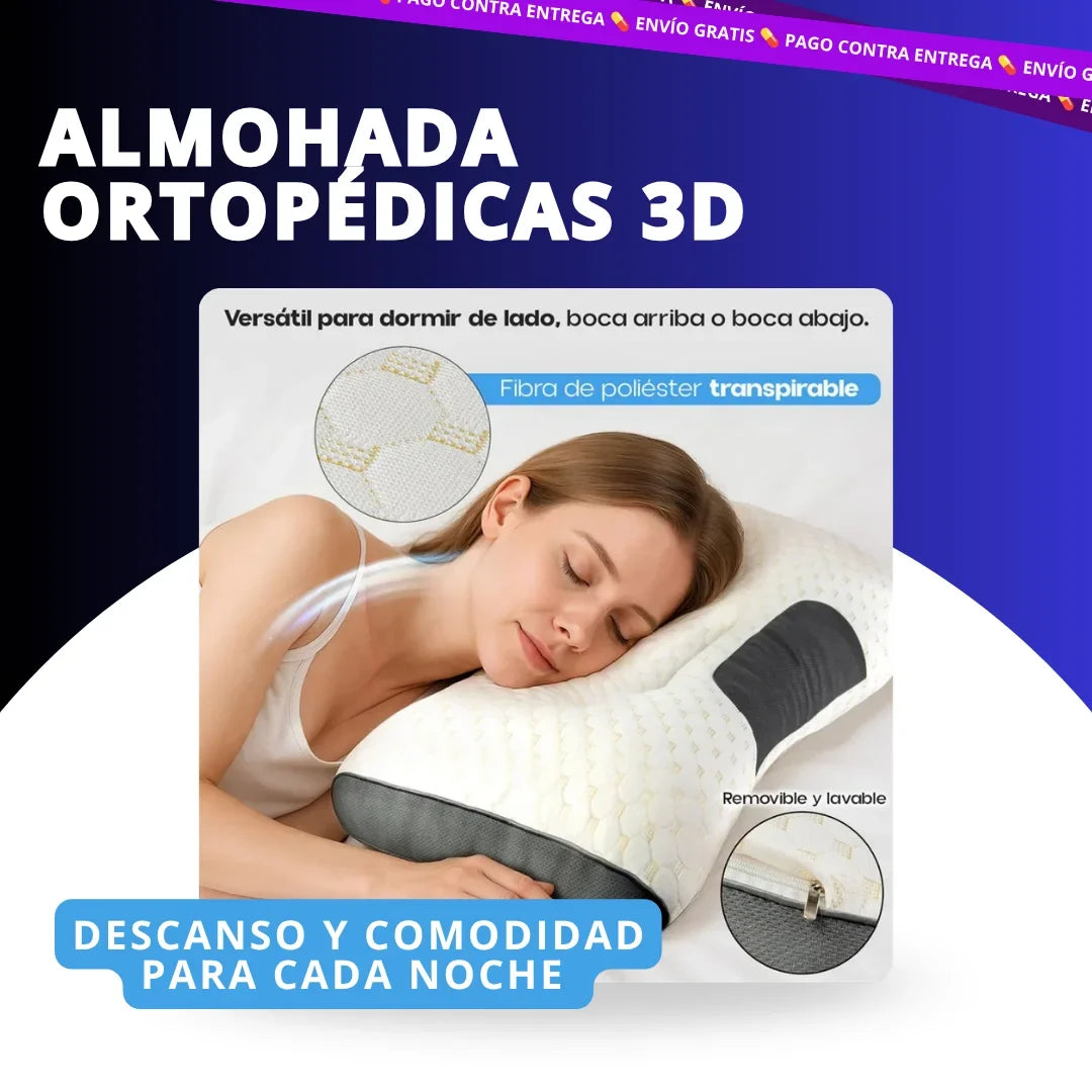 Almohada Ortopédicas 3D – Descanso y Comodidad Para Cada Noche