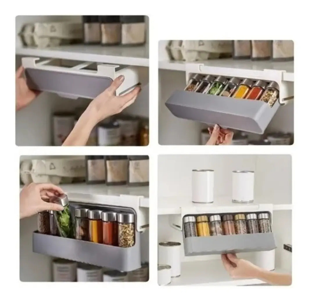 ESPECIERO COLGANTE ORGANIZADOR CON 6 FRASCOS