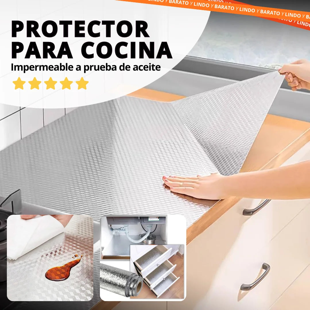Protector Adhesivo impermeable para Cocina - a prueba de aceite - 0.60x10mts