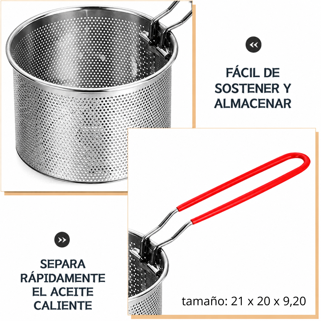 Olla Freidora Premium Acero Inoxidable