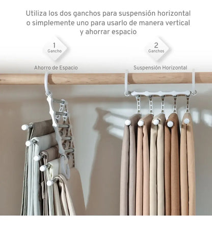 5 En 1 + Envio - Percha/Gancho Para Pantalones - Ahorrador de Espacio