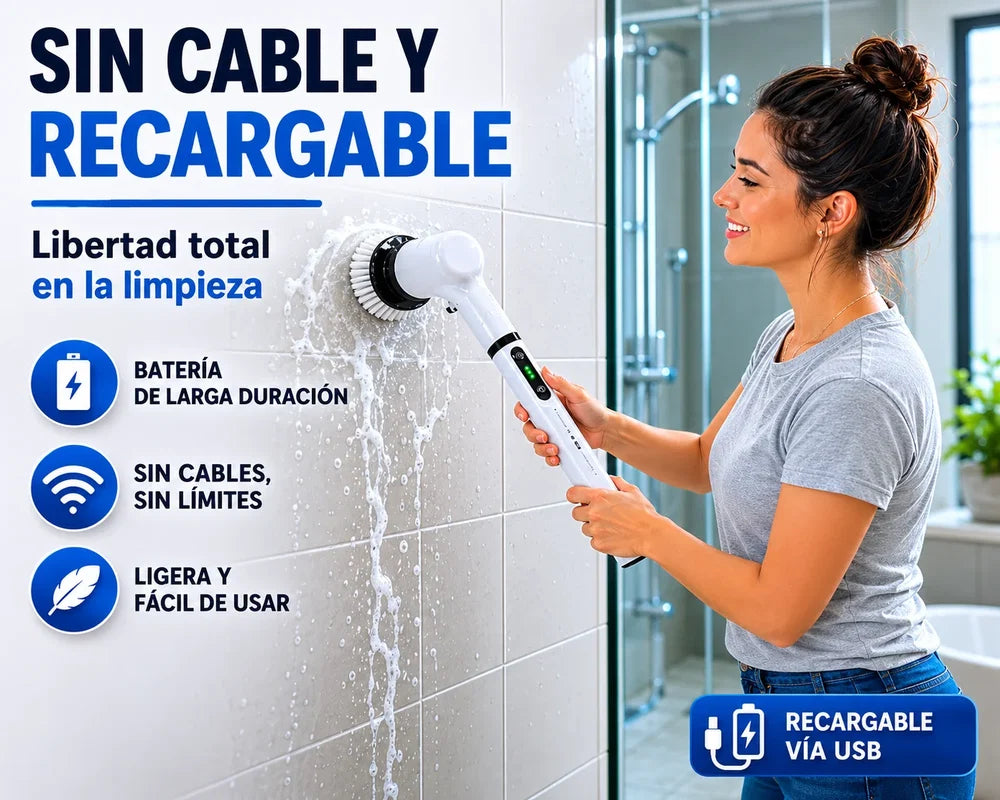 Cepillo Eléctrico 9 en 1: Tu aliado para un hogar impecable