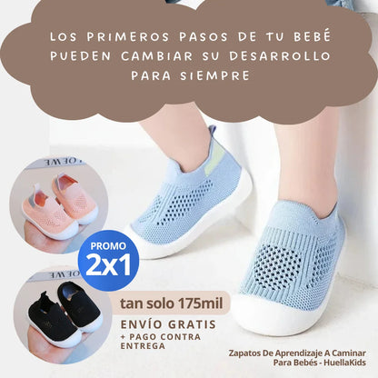 PACK 2X1 - Zapatos para Bebés Flexibles y Seguros para Primeros Pasos - HuellaKids®