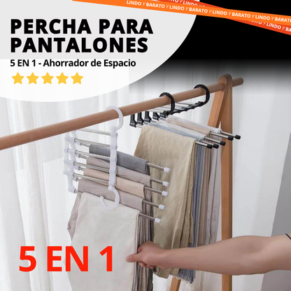 5 En 1 + Envio - Percha/Gancho Para Pantalones - Ahorrador de Espacio
