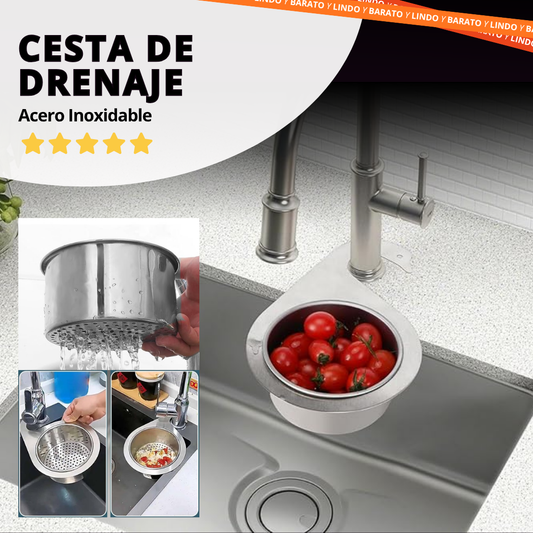 Cesta de Drenaje de Acero Inoxidable en Forma de Cisne para Fregadero