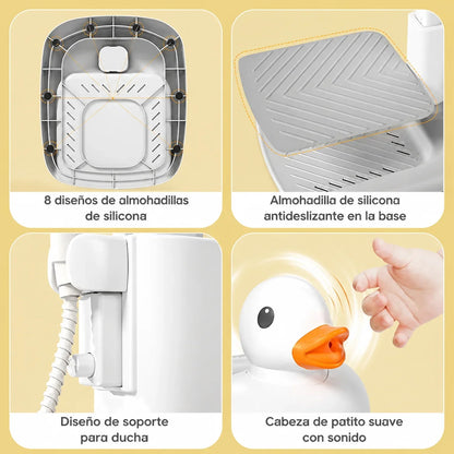 Soporte para ducha de bebé - Base antideslizante y Juguete pato