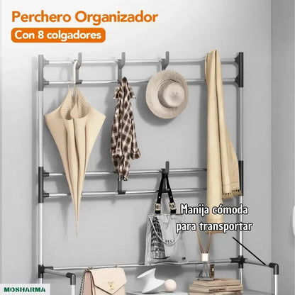 Zapatero Organizador con Cajones y Perchero