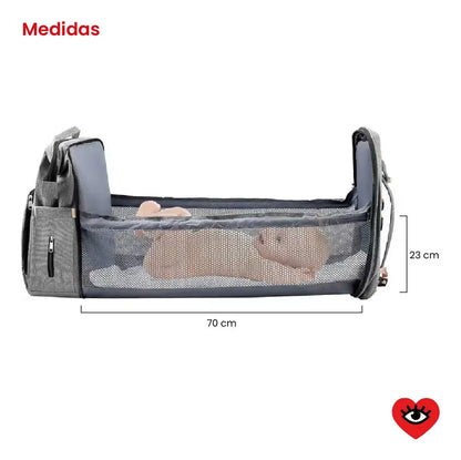 Mochila, Cambiador y Cuna - Maternidad Multifuncional