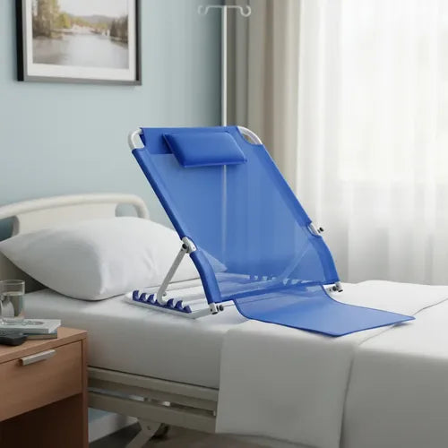 Respaldo para cama Soledad ajustable portátil azul