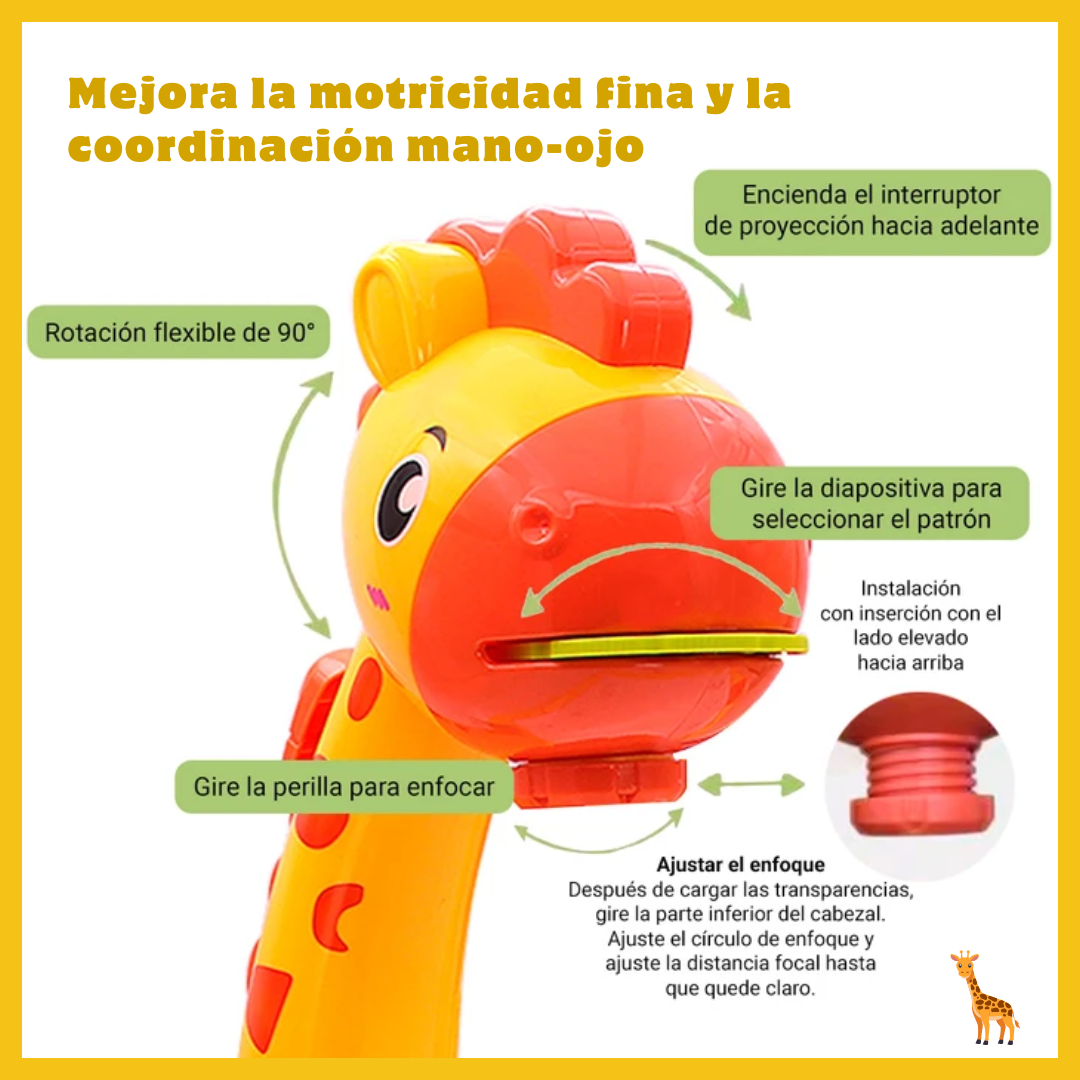 Jirafa Pizarra Mesa Proyector Led + Accesorios Para Dibujar