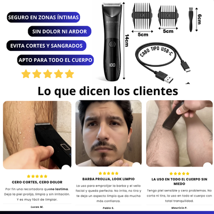 Kit Afeitadora Corporal para Hombre - Afeitadora de Huevos