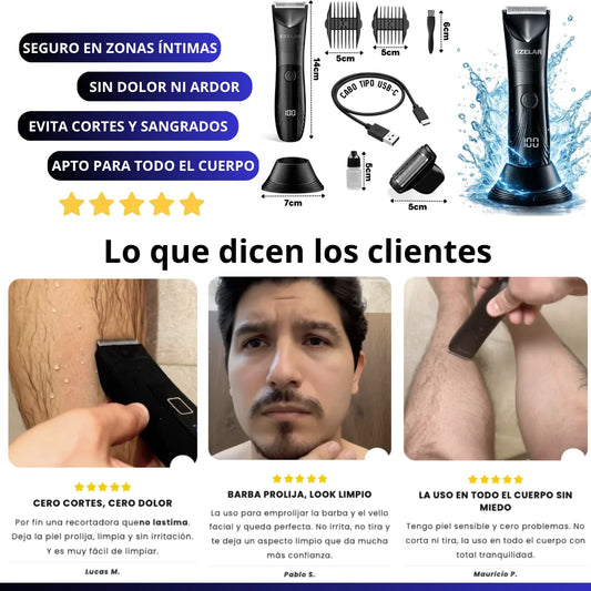 Kit Afeitadora Corporal para Hombre - Afeitadora de Huevos