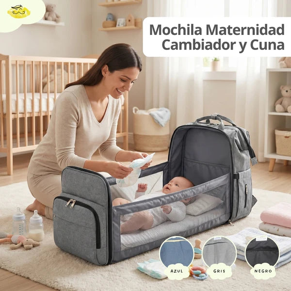 Mochila, Cambiador y Cuna - Maternidad Multifuncional