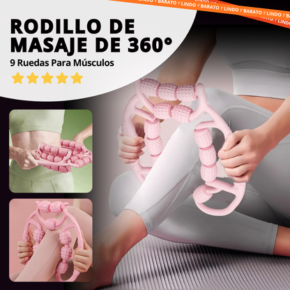 Rodillo De Masaje De 360°: 9 Ruedas Para Músculos