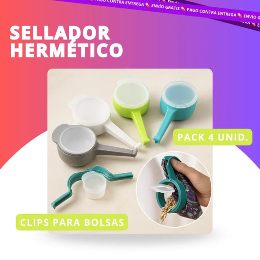Clips para bolsas con boquilla - Sellador hermético