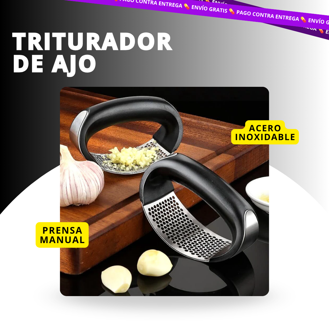 Triturador De Ajo Acero Inoxidable Majador Prensa Manual
