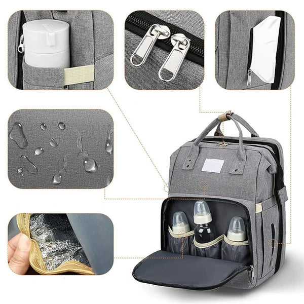Mochila, Cambiador y Cuna - Maternidad Multifuncional