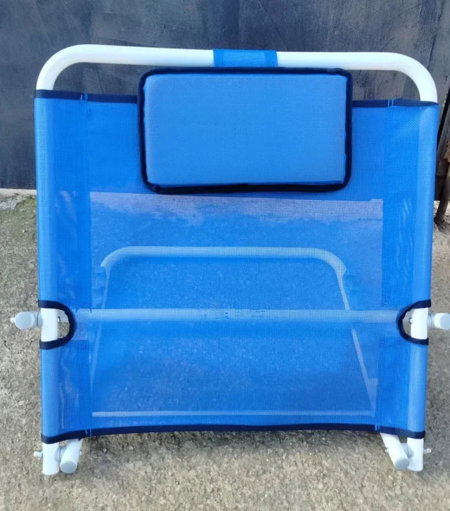 Respaldo para cama Soledad ajustable portátil azul