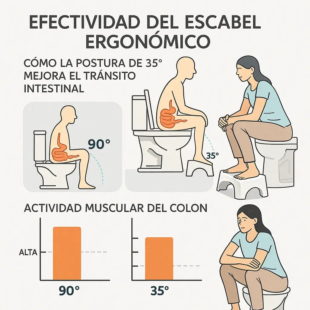 Tamburete/Escabel Ergonómico: Mejora tu Postura y Comodidad en el Baño (MODELO GRANDE)