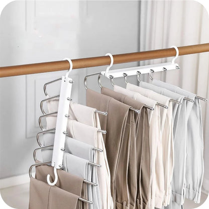 5 En 1 + Envio - Percha/Gancho Para Pantalones - Ahorrador de Espacio